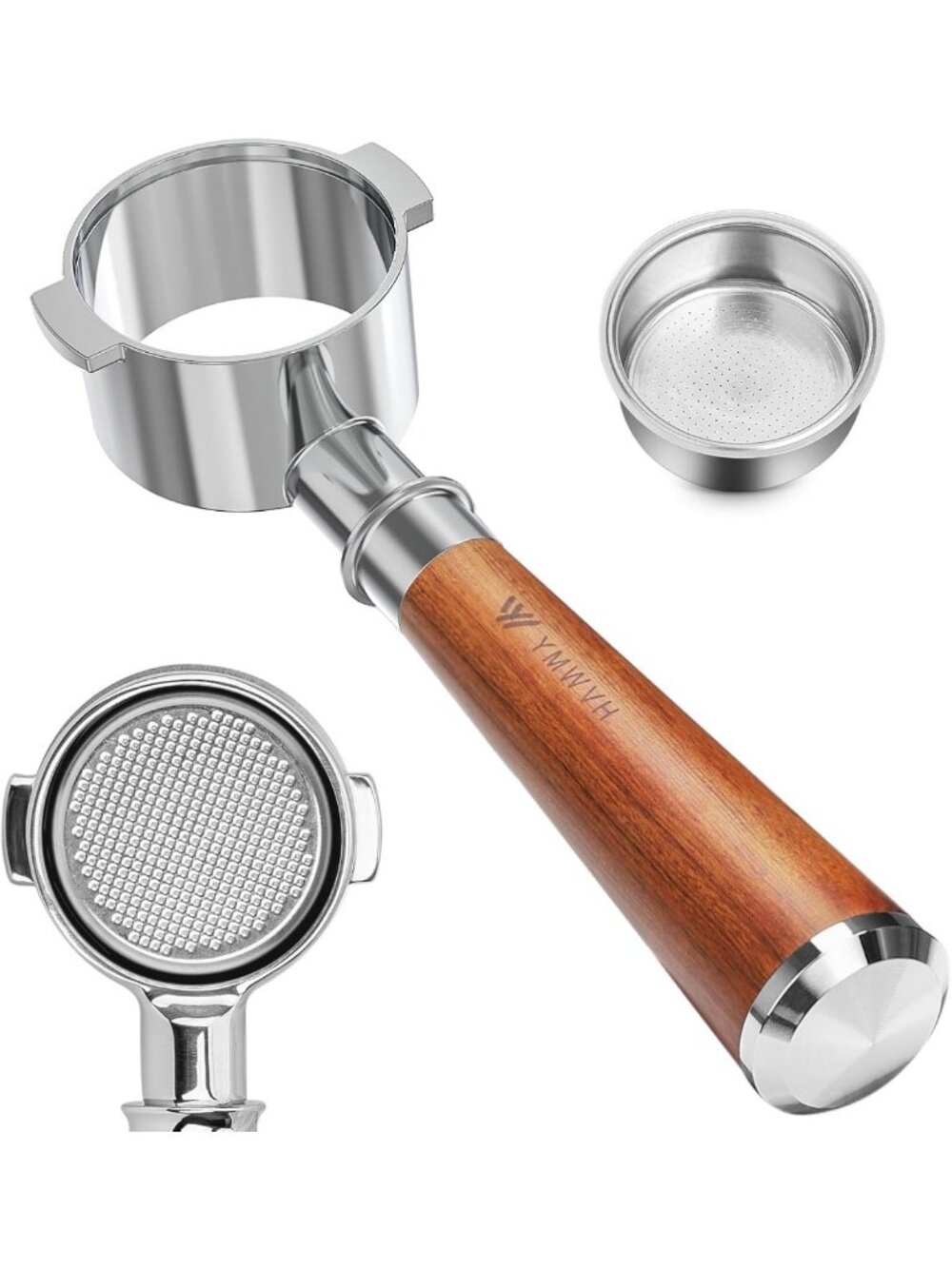 51mm Bottomless Portafilter with 2 Ear Handle for Espresso Machines - Perfect